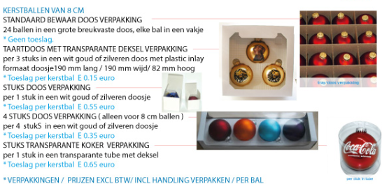 verpakkingsopties kerstballen