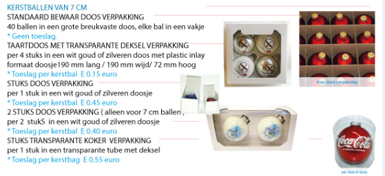 verpakkingsopties kerstballen